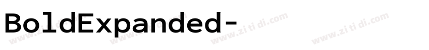BoldExpanded字体转换