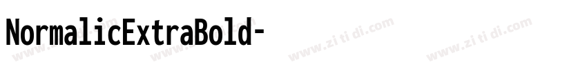 NormalicExtraBold字体转换