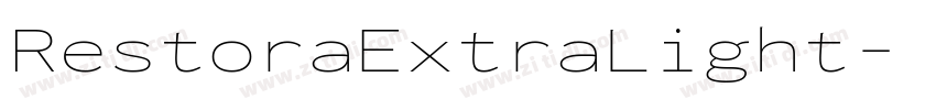 RestoraExtraLight字体转换