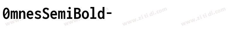 0mnesSemiBold字体转换
