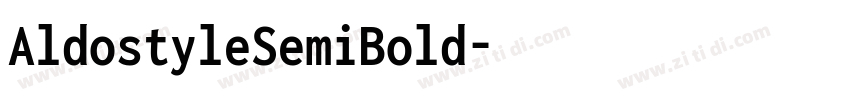 AldostyleSemiBold字体转换
