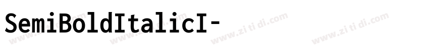 SemiBoldItalicI字体转换