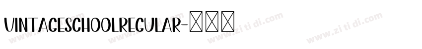 VintageSchoolRegular字体转换