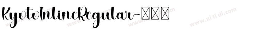 KyotoInlineRegular字体转换