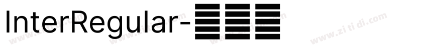 InterReguIar字体转换