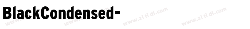 BlackCondensed字体转换
