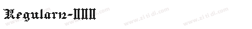 Regular12字体转换