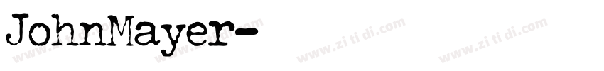 JohnMayer字体转换