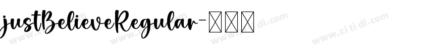 justBelieveRegular字体转换