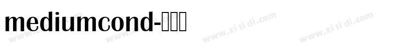 mediumcond字体转换