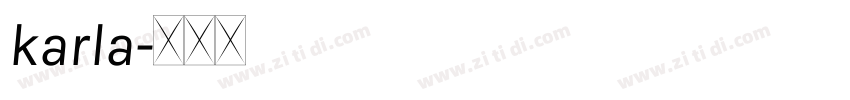 karla字体转换