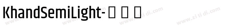 KhandSemiLight字体转换