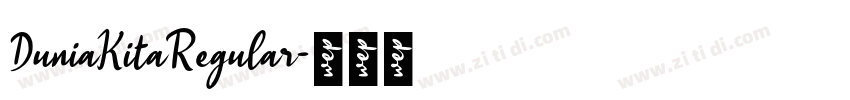 DuniaKitaRegular字体转换