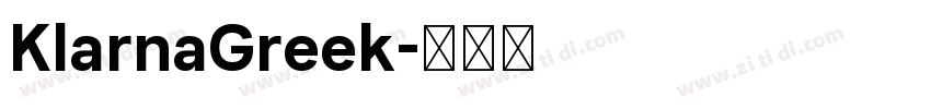 KlarnaGreek字体转换