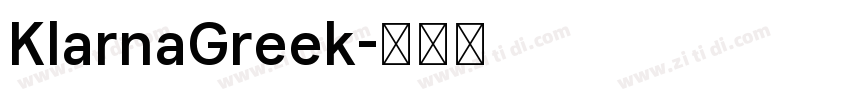 KlarnaGreek字体转换