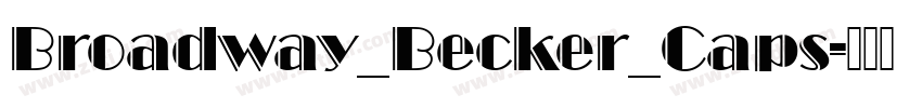 Broadway_Becker_Caps字体转换