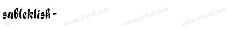 sableklish字体转换