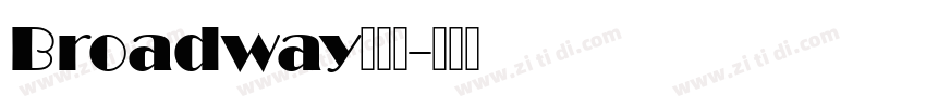 Broadway字形图字体转换
