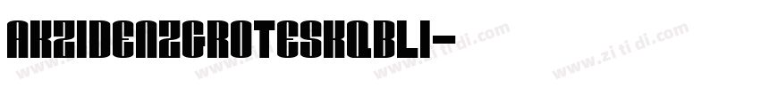 AKzidenzGroteskQBLi字体转换