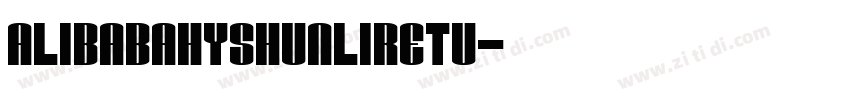 AlibabaHYShunLiReTU字体转换