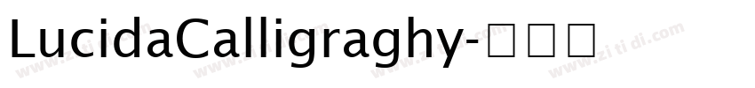 LucidaCalligraghy字体转换