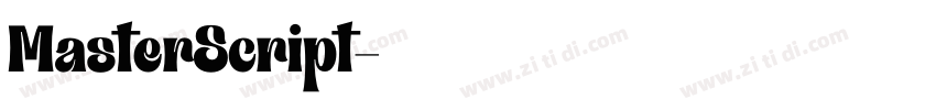 MasterScript字体转换