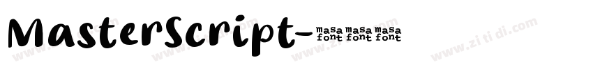 MasterScript字体转换