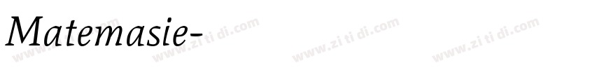 Matemasie字体转换