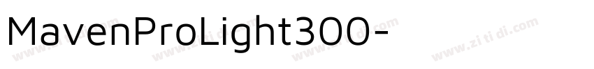 MavenProLight300字体转换