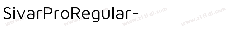 SivarProRegular字体转换 SivarProRegular字体转换