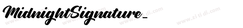 MidnightSignature字体转换
