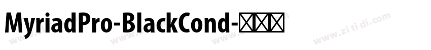 MyriadPro-BlackCond字体转换