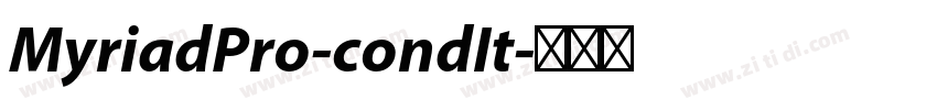 MyriadPro-condIt字体转换