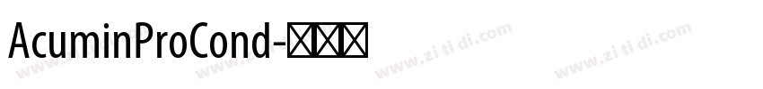 AcuminProCond字体转换