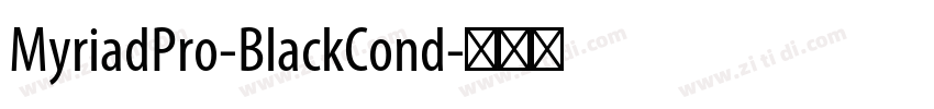 MyriadPro-BlackCond字体转换