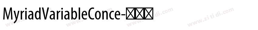 MyriadVariableConce字体转换