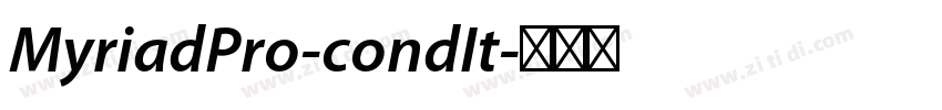 MyriadPro-condIt字体转换