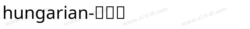 hungarian字体转换