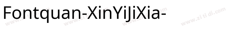 Fontquan-XinYiJiXia字体转换