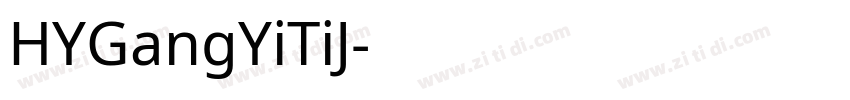 HYGangYiTiJ字体转换