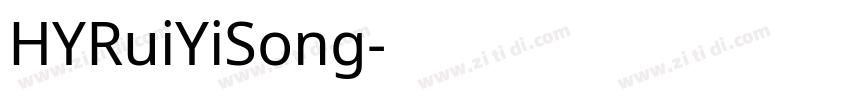 HYRuiYiSong字体转换