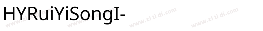 HYRuiYiSongI字体转换