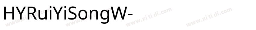 HYRuiYiSongW字体转换