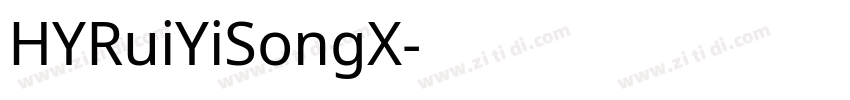 HYRuiYiSongX字体转换