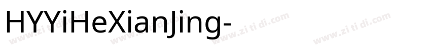 HYYiHeXianJing字体转换