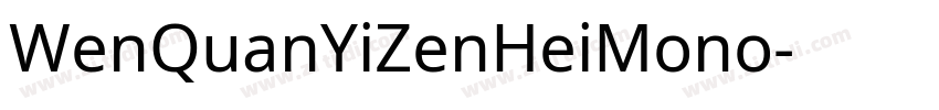 WenQuanYiZenHeiMono字体转换