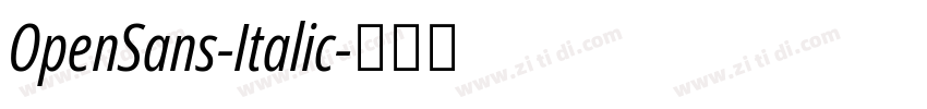 OpenSans-Italic字体转换