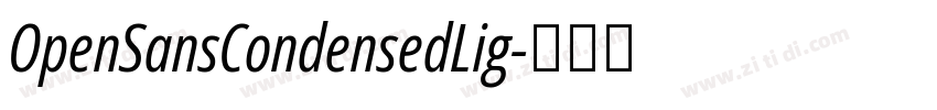 OpenSansCondensedLig字体转换