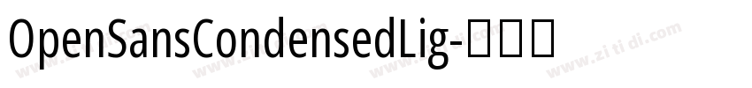 OpenSansCondensedLig字体转换