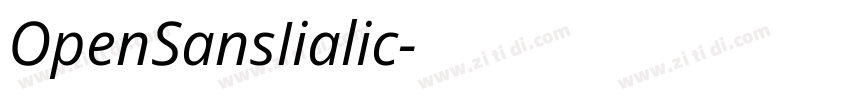 OpenSansIialic字体转换